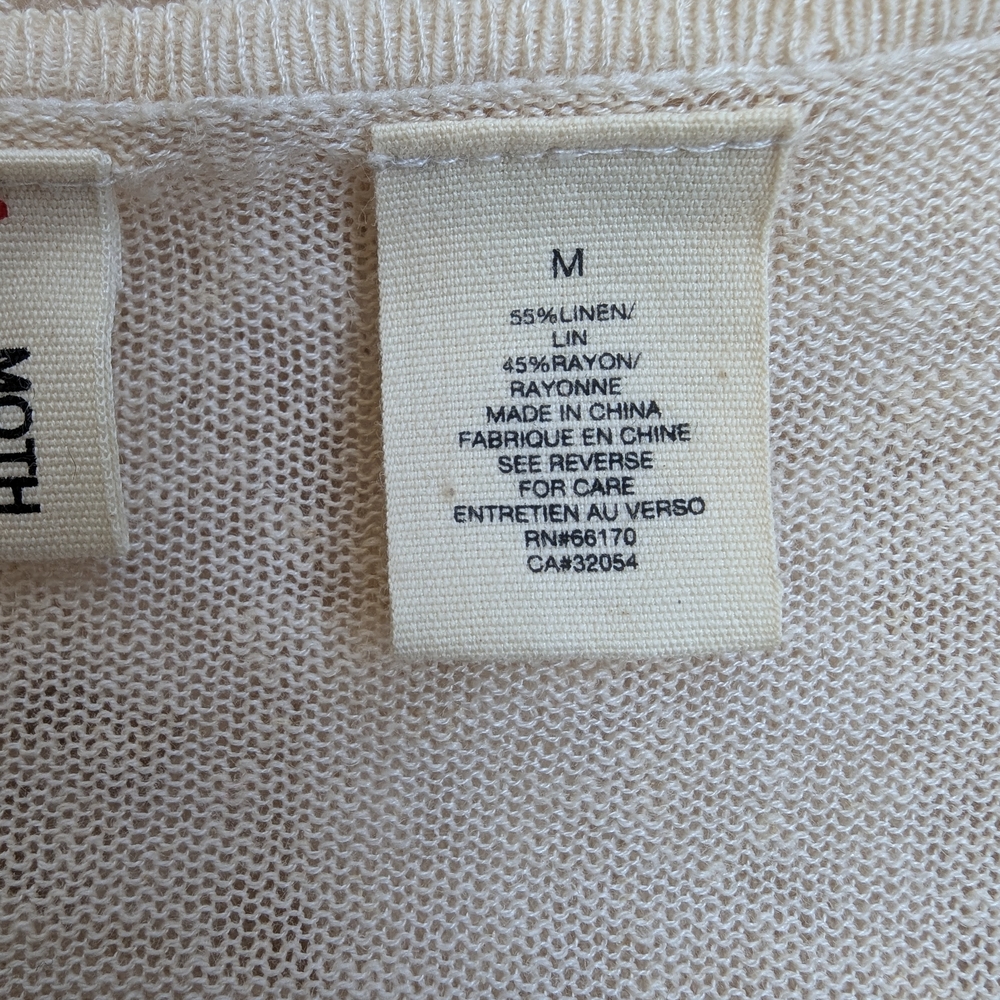 Moth Cream Layered Cardigan Sweater - Picture 6 of 7